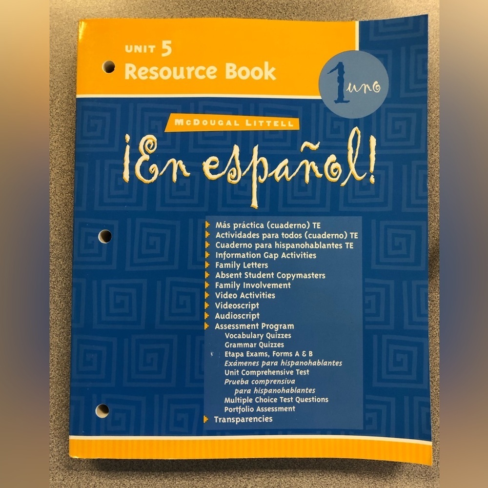 VTG En Espanol Unit 5 Resource Book 2004 McDougal Littell